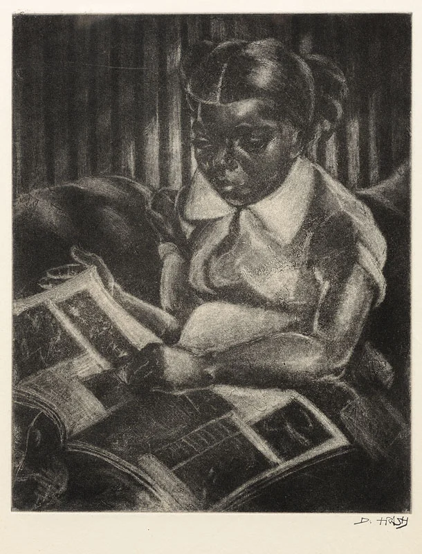 Life Carborundum Mezzotint 11x8 3/4 inches c. 1940s Signed Photo credit: John Wilson White Studio