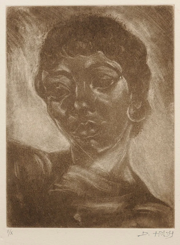 Anna Before 1942 Carborundum mezzotint 7 1/2x5 5/8 inches c. 1942 Signed and numbered Photo credit: John Wilson White Studio