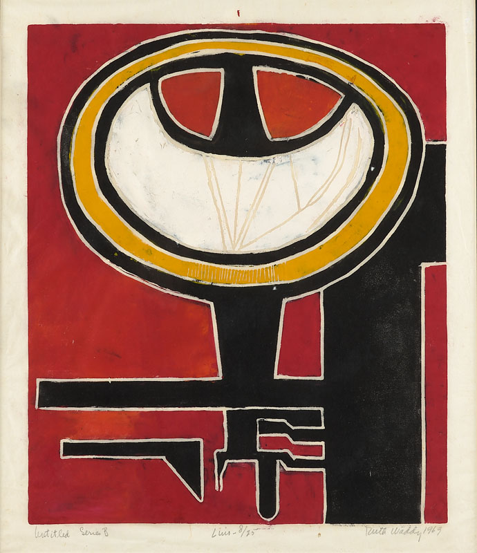 Untitled Series B Linocut 20x16 inches 1969 Signed, dated and numbered Photo credit: John Wilson White Studio