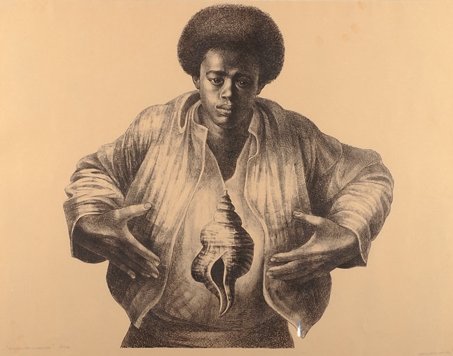 Sound of Silence Lithograph 25x25 1/4 inches 1978 Signed and dated Photo credit: John Wilson White Studio