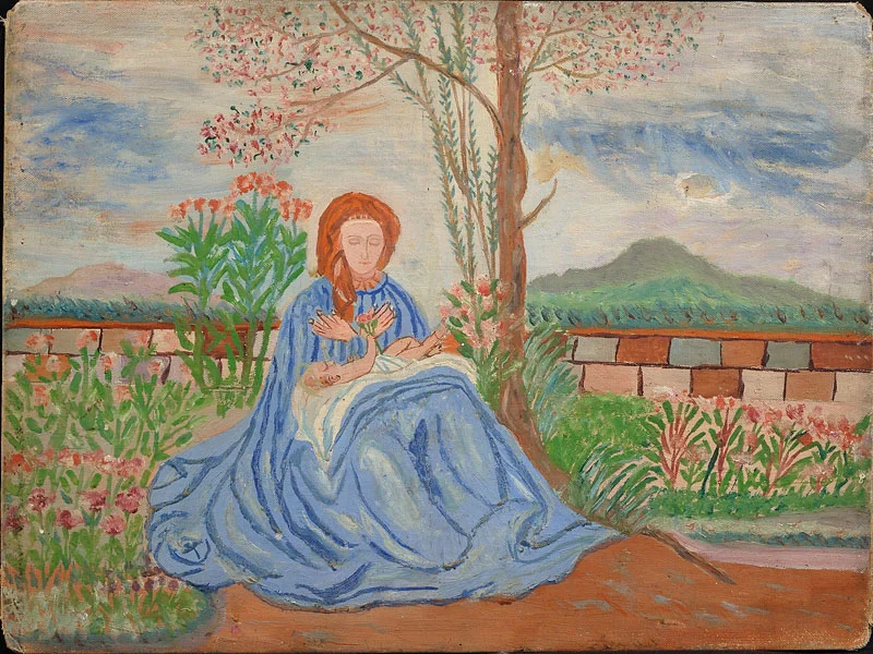 Mother and Child Oil on board 16x16 inches c. 1950 Photo credit: John Wilson White Studio