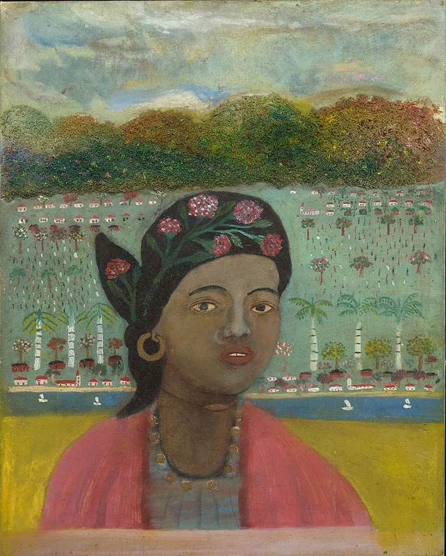 Girl with Nose Ring Oil on canvas board 16x20 inches c. 1960 Photo credit: John Wilson White Studio