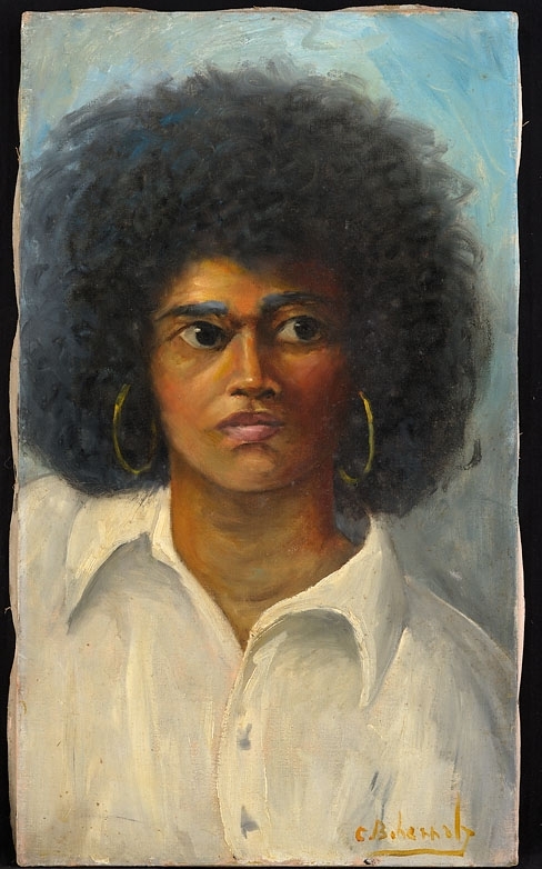 Portrait of a Woman Oil on canvas 24x14 inches c. 1950 Signed Photo credit: John Wilson White Studio