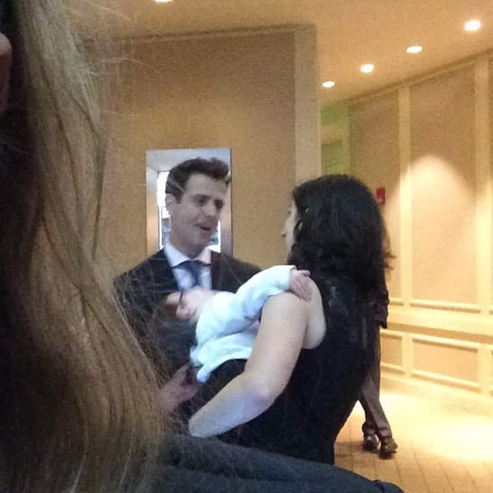 Jerusha, her son, and Mr. Joey McIntyre at the Massachusetts Eye and Ear (MEEI) Gala in Boston