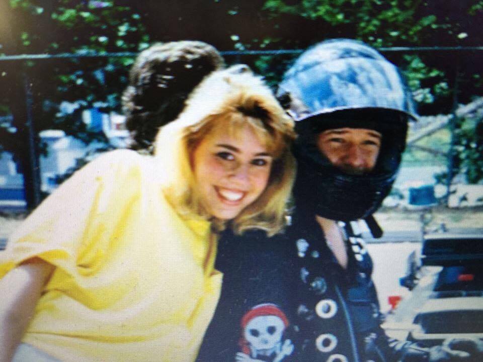Kara & Donnie Wahlberg - another motorcycle/Lake Compounce sighting in 1990!