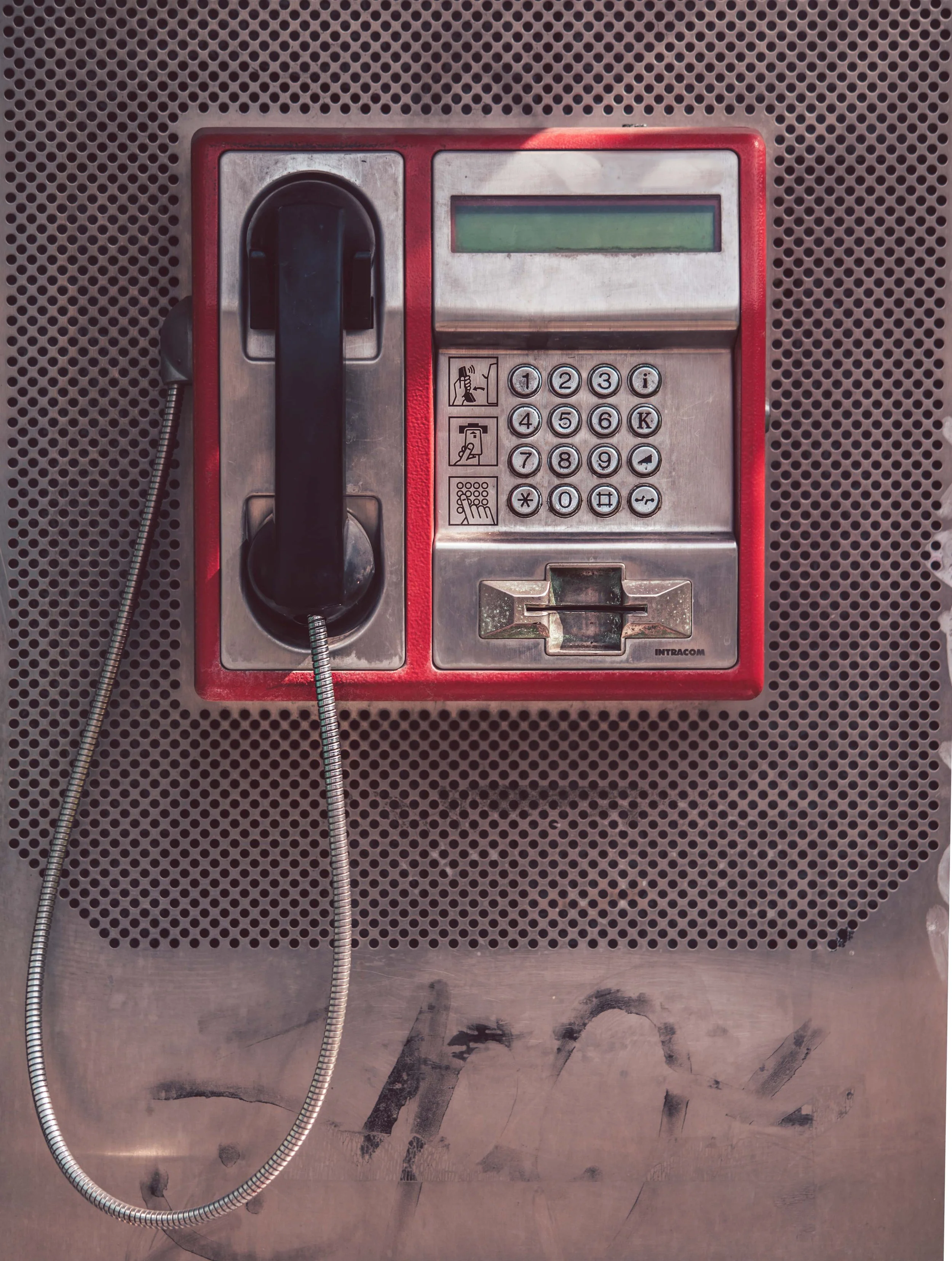 Obsolete pay phone