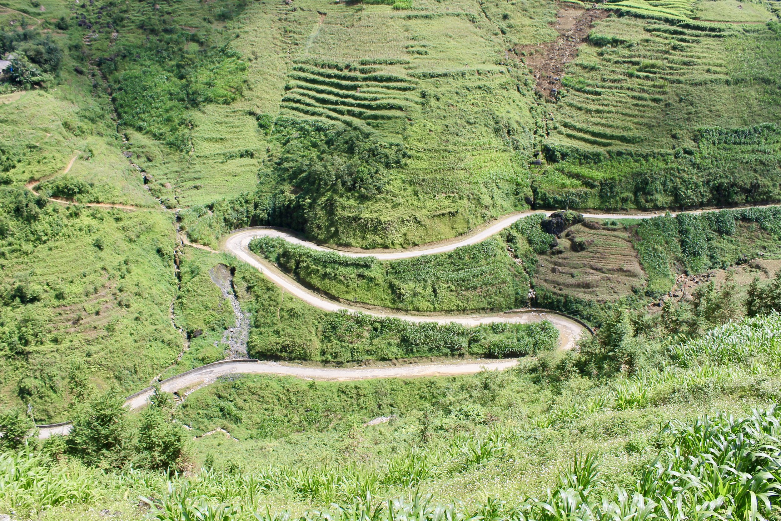  A perfect example of the switchback roads we encountered on our journey.    