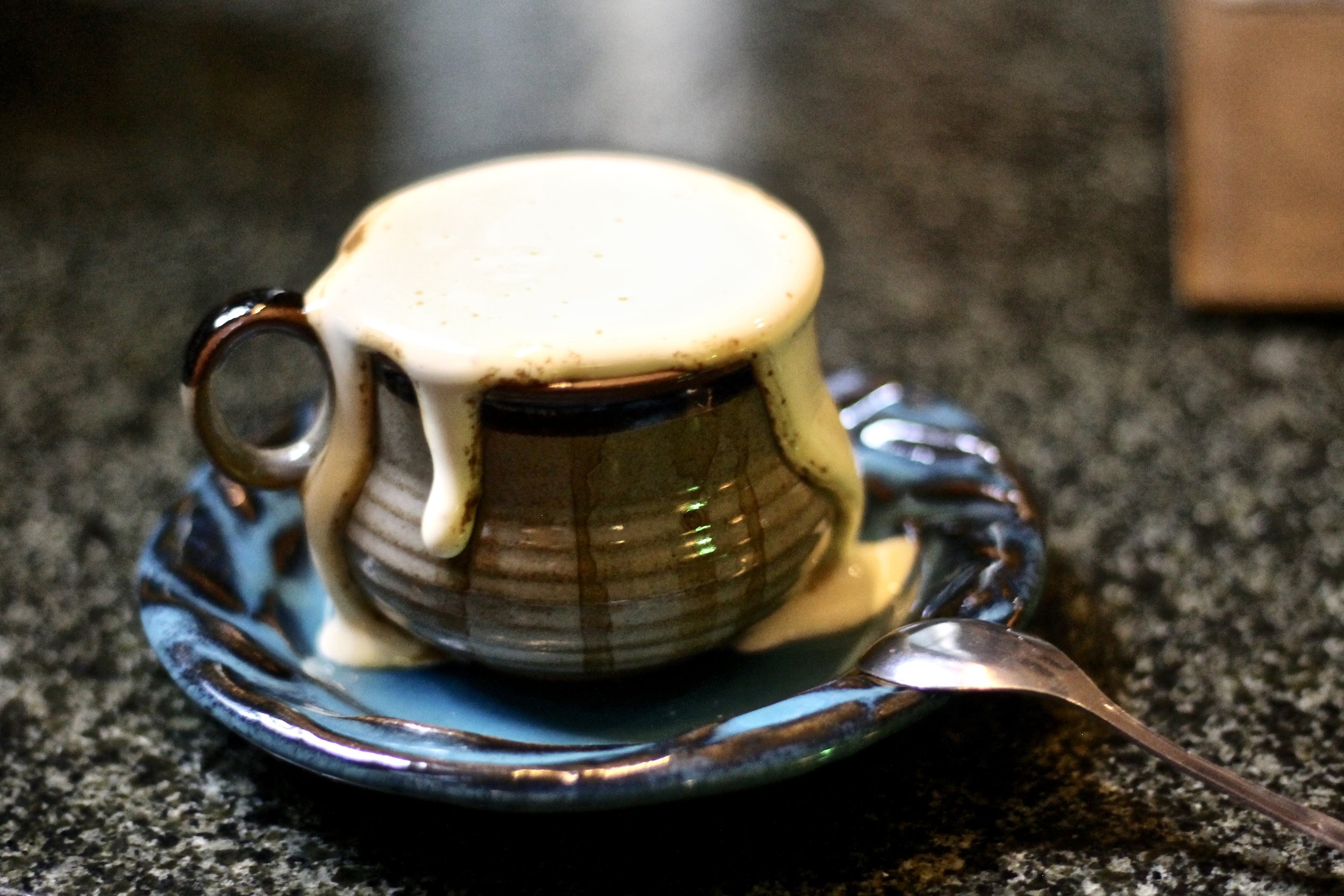 The egg coffee at The Hanoi Social Club. Sugar and caffeine are not in short supply in this city.    