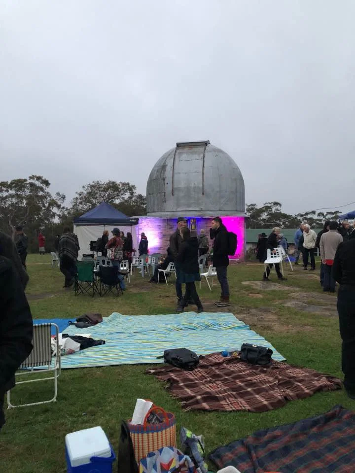 Picnic in the slighting wet weather at 'Altitude Now' - Linden Observatory.