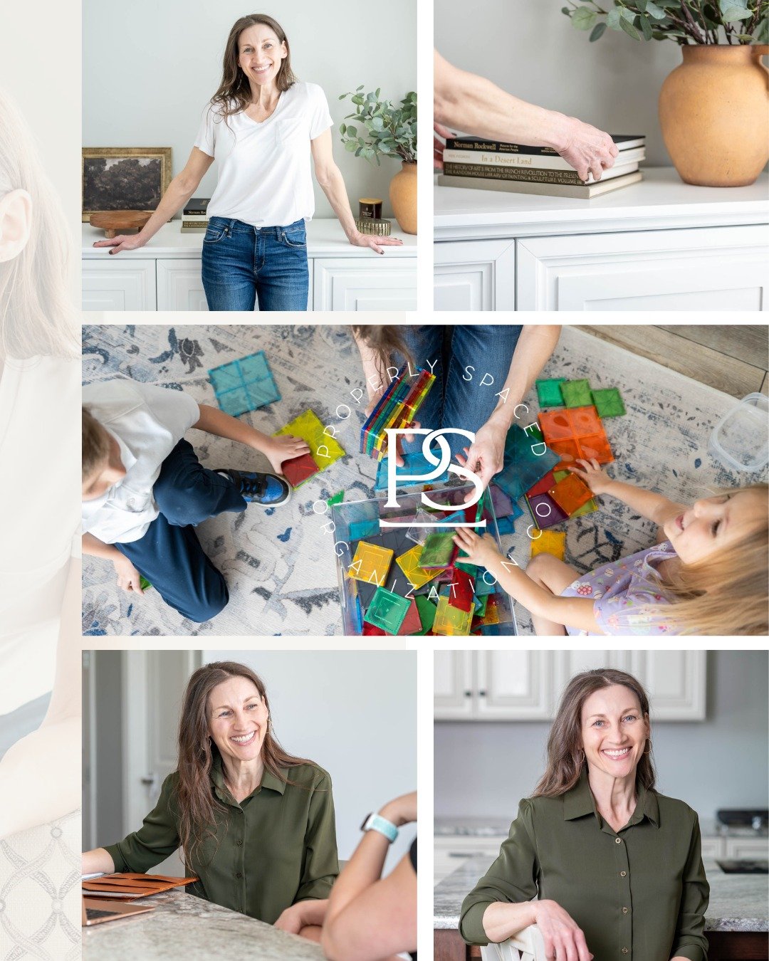 When your brand feels like you, photoshoots get a whole lot easier. 

Ashley needed photos that felt approachable, elevated, and real life mom energy. We were able to shoot in a real client&rsquo;s home&mdash;kitchen, living spaces, and closets&mdash