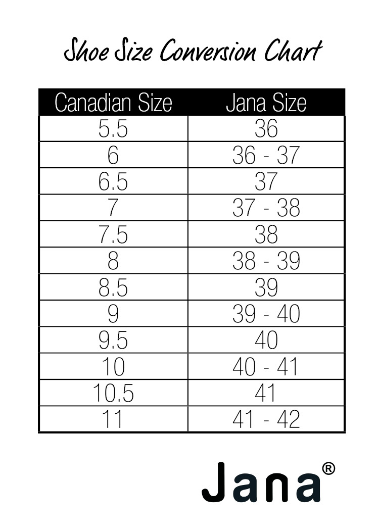 Sizing — Jana Shoes Canada