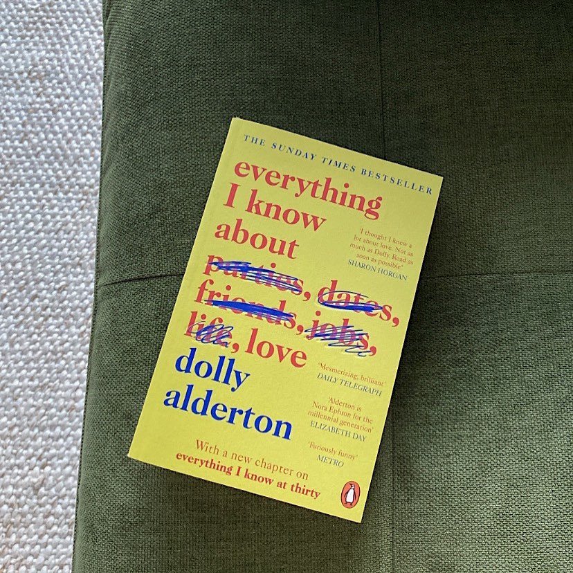 everything I know about love by dolly alderton 💌

I was in a reading slump for a bit and this book was exactly what I needed. it&rsquo;s fun and wholesome at times, it&rsquo;s messy and frustrating at others &mdash; a perfect encapsulation of being 