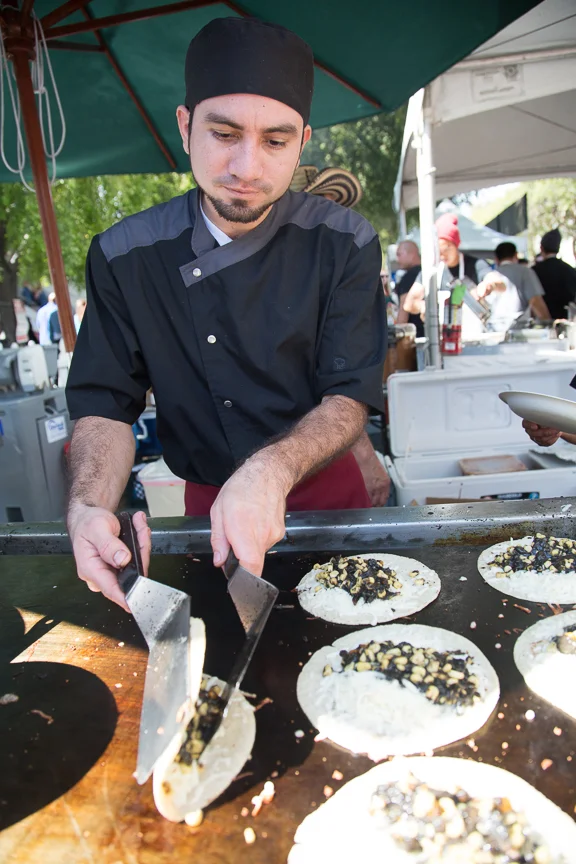 La Torta Gorda team cooking Huitaloche quesdillas.jpg