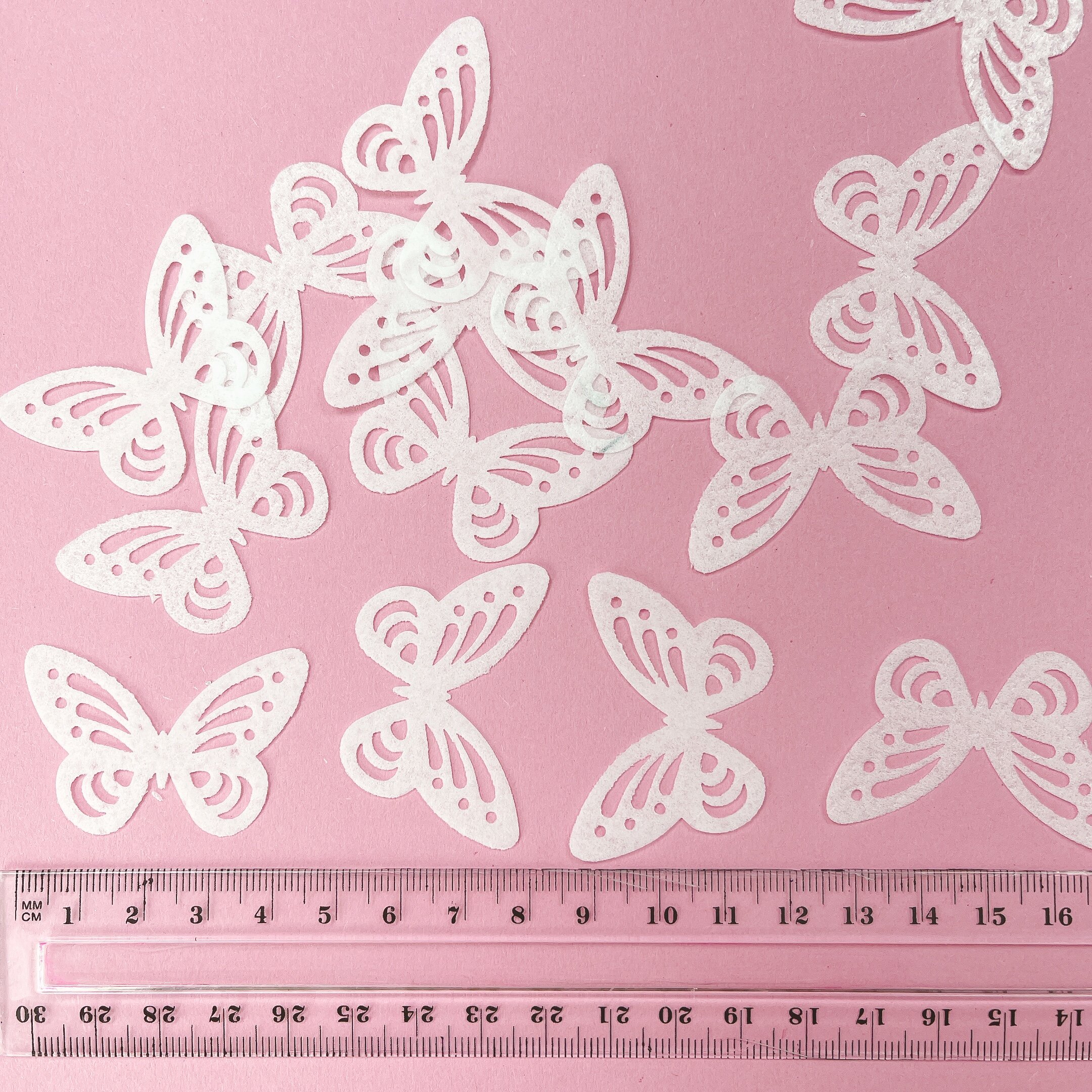 Wafer Paper Butterflies White or Pink Etched 20 PreCut Edible — Moreish  Cakes