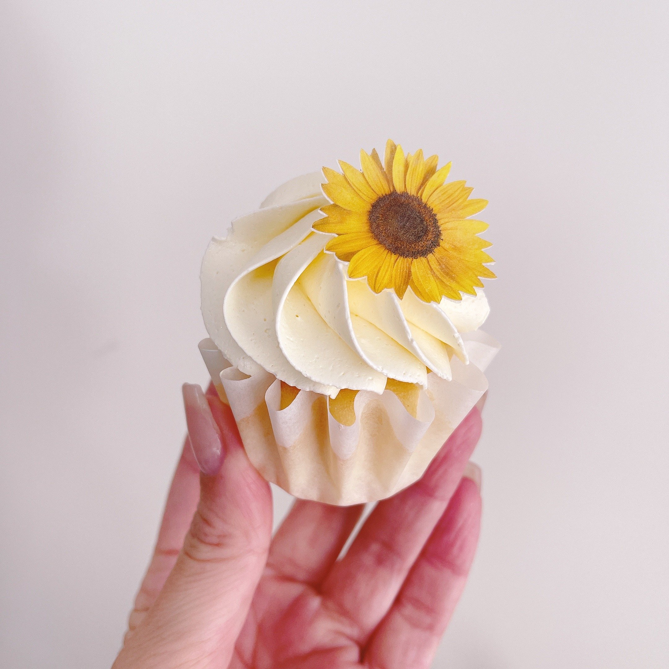 Personalised Sunflowers with bow  7.5" Edible Wafer Paper Cake Topper flowers 
