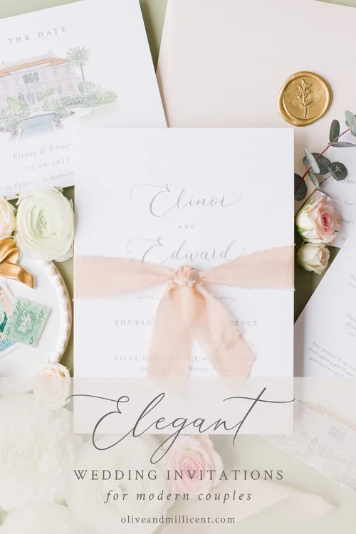 Elegant Wedding Invitations for Modern Couples — Olive & Millicent