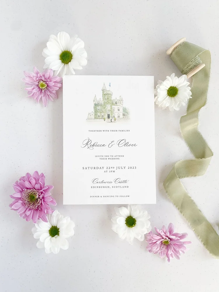 Venue Illustration Invitation Ideas For Your Wedding — Olive & Millicent