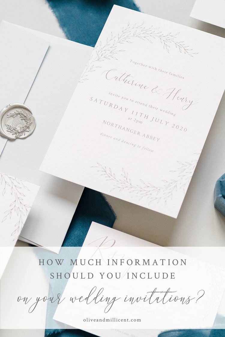 How Much Information Should You Include On Your Wedding Invitations ...