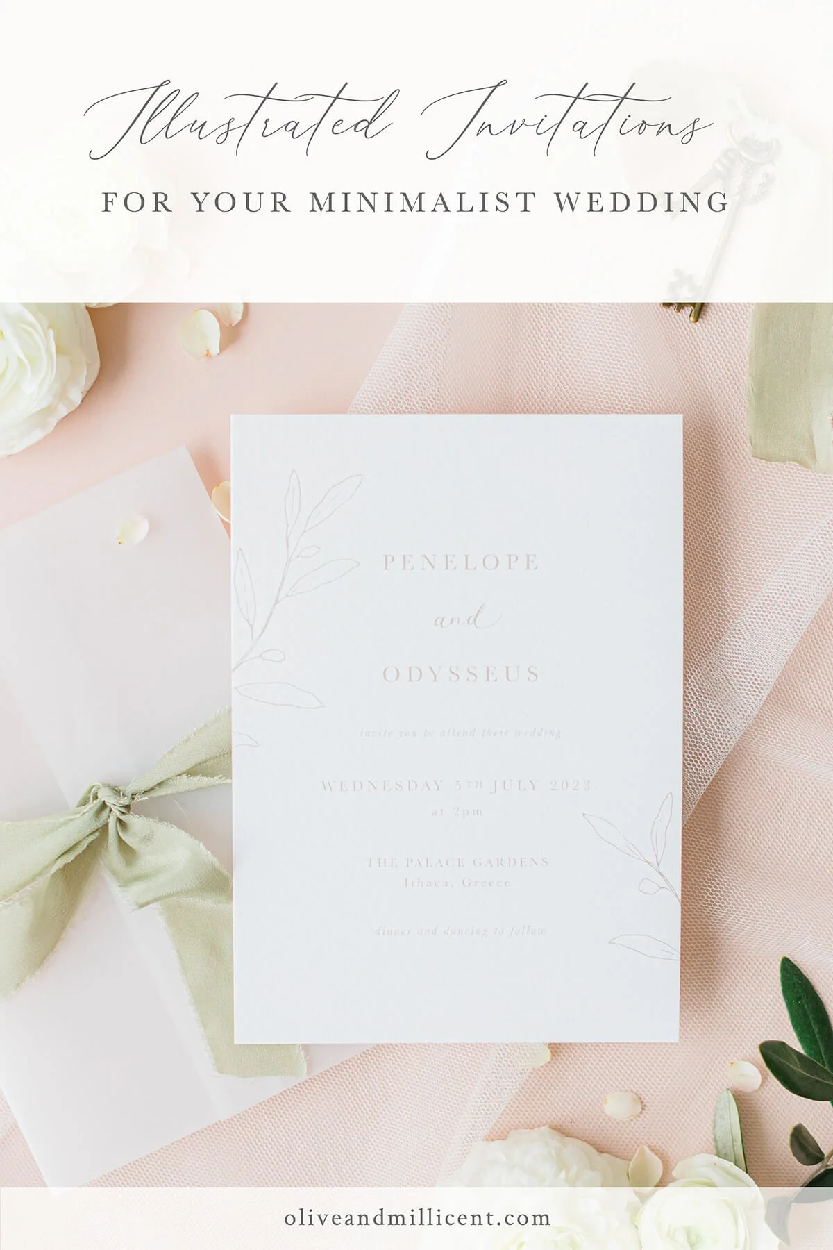 Illustrated Invitations for your Minimalist Wedding — Olive & Millicent