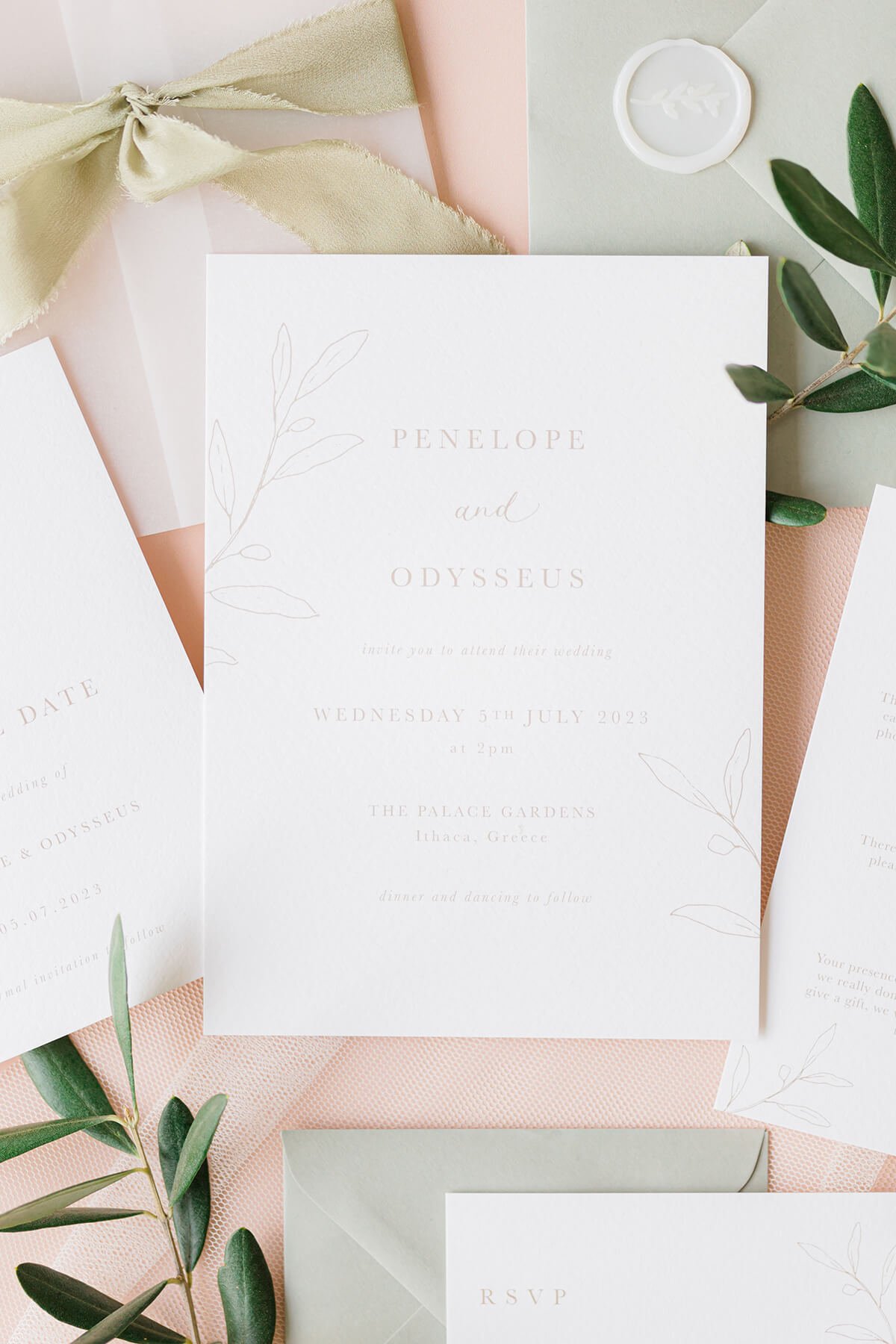 Illustrated Invitations for your Minimalist Wedding — Olive & Millicent