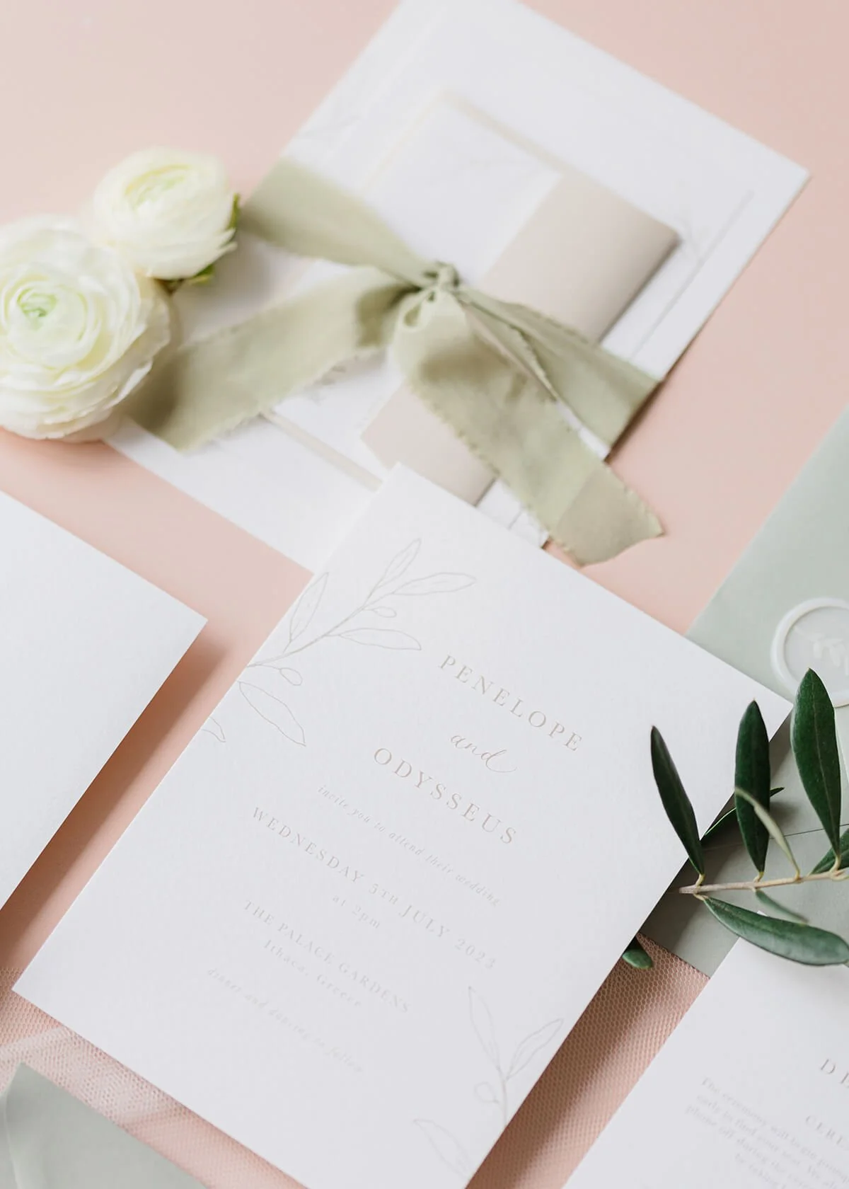 Illustrated Invitations for your Minimalist Wedding — Olive & Millicent