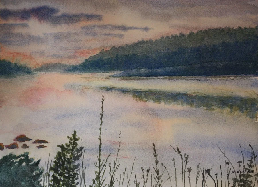 SUNRISE, Watercolour, 10" x 8" SOLD