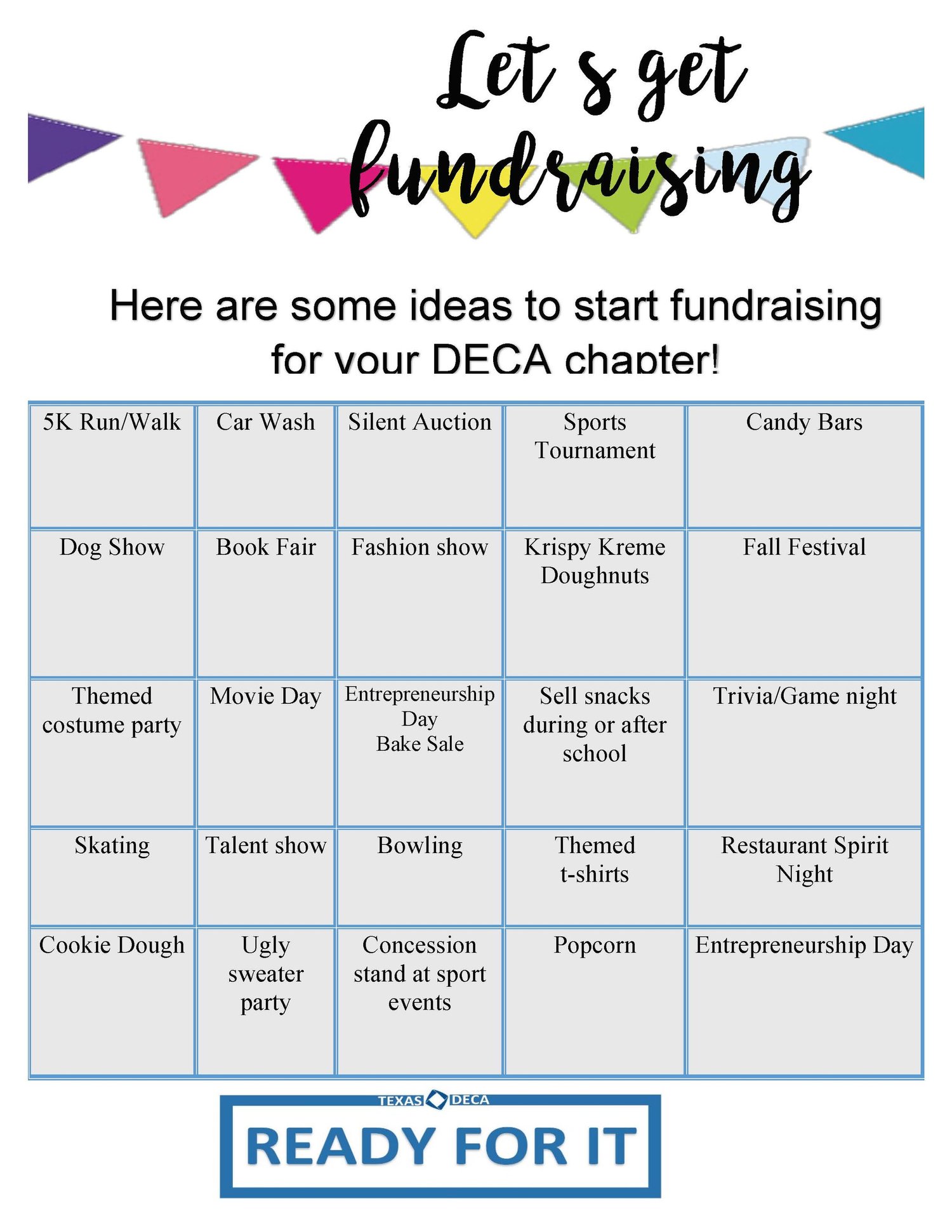 Sample Fundraising Activities Texas DECA Sample Fundraising Activities Texas DECA