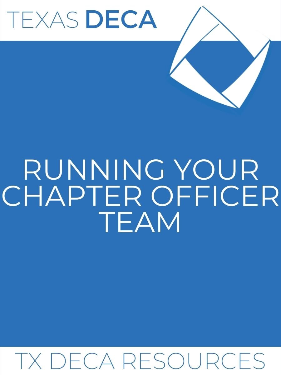 Chapter Management Resources — Texas DECA