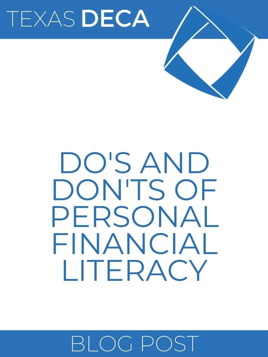 Do's and Don'ts of Personal Financial Literacy — Texas DECA