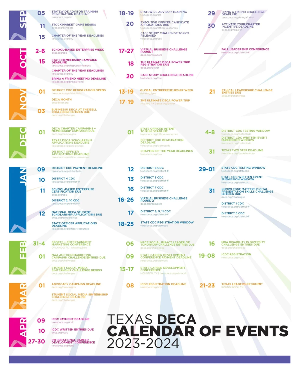 Texas DECA Calendar — Texas DECA