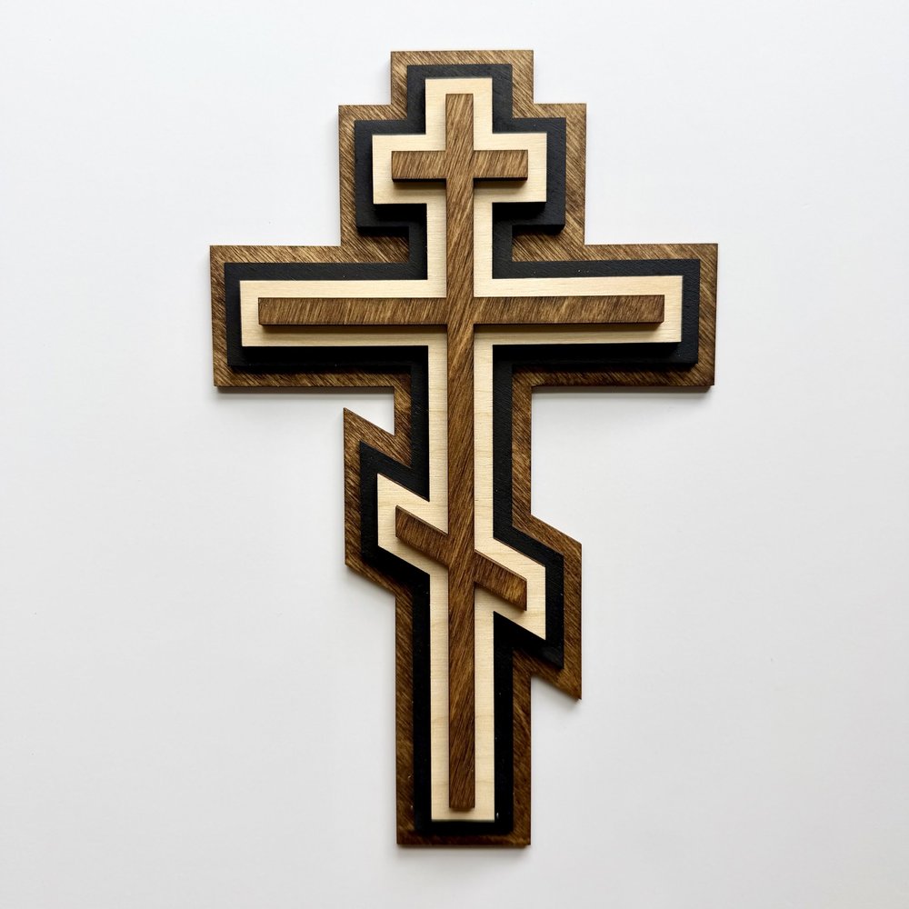 KANDYTOWN x nosh 『Kruise'』 Wooden 3-Bar Cross by Gratefully Made — Draw Near Designs