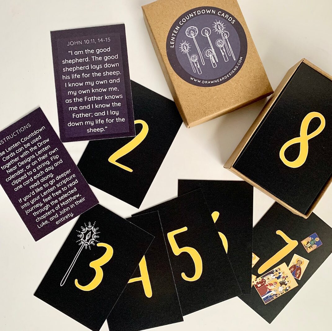 Good strength, friends! If you&rsquo;re just now getting your ducks in a row 🦆🦆🦆, these little Lent Countdown Cards are a nice way to keep the Biblical account of the Resurrection fresh in minds and hearts! (Plus, they&rsquo;re easy to catch up if