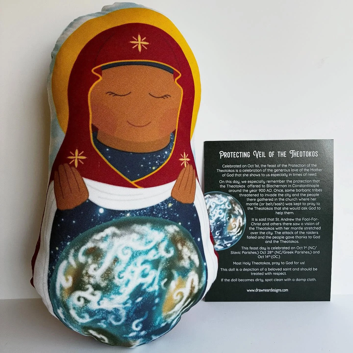 Today is the feast of the Protecting Veil of the Theotokos, which is also the newest Snuggly Saints doll!! 🤩 We thought everyone could use a little extra reminder that the Theotokos is interceding for us, even when the world feels chaotic and challe