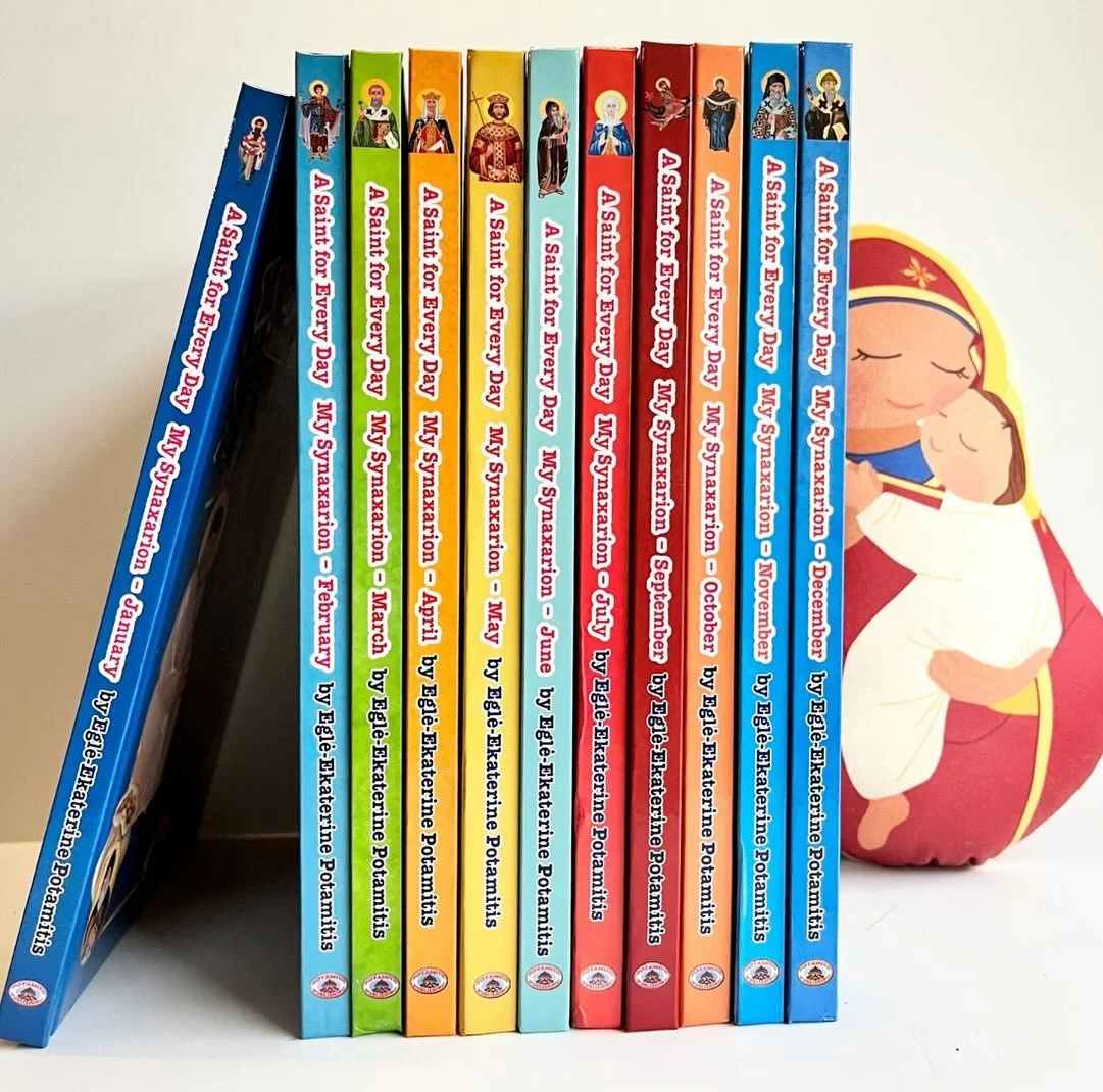 Moment of appreciation for these children&rsquo;s synaxarions! They&rsquo;re great quality (both the physical books and the writing!), and are the perfect length to be interesting and digestible daily for kiddos. They&rsquo;re hardcover, printed in G