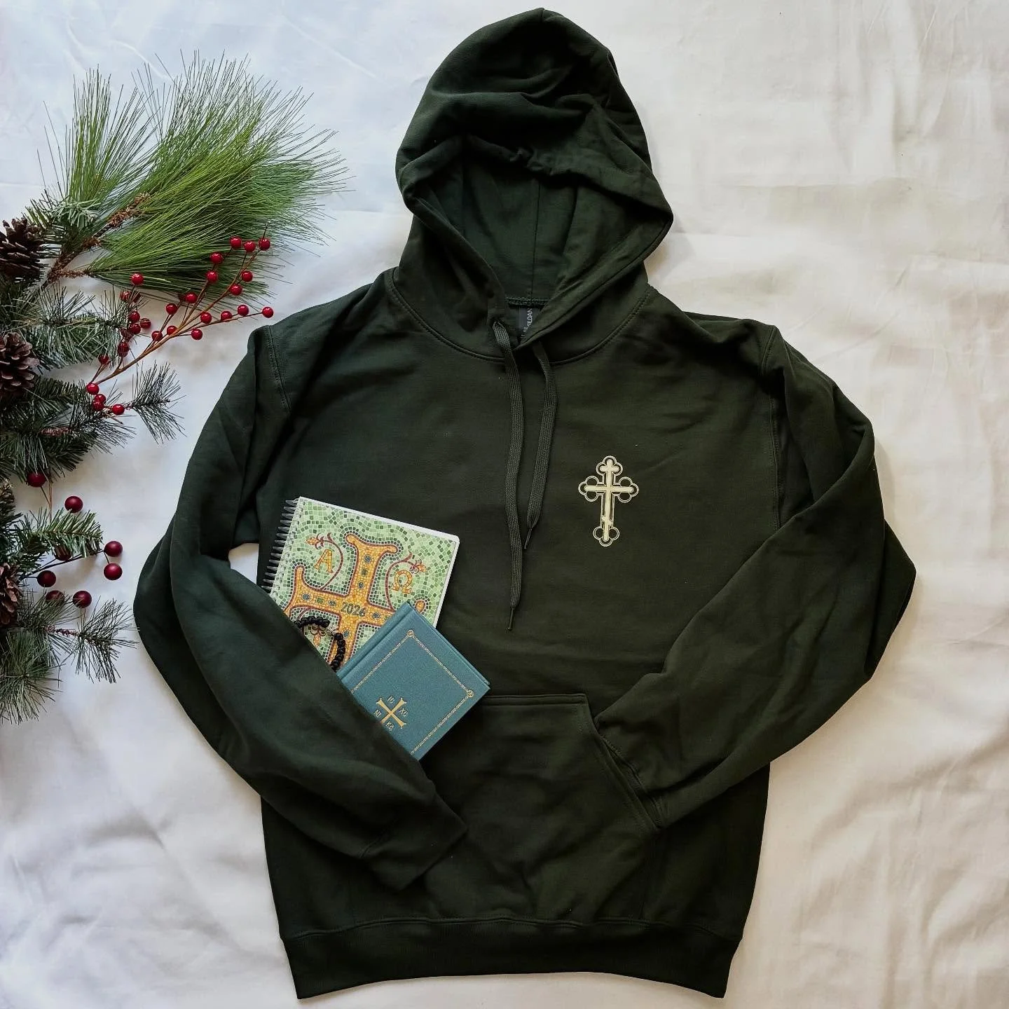Maximal coziness, 3 colors, art on the front and back! 🤩☦️ Our kids and husbands have all asked for these sweatshirts, which is the stamp of approval we always hope for. 😍 The designs are screen printed by an Orthodox family owned printing company 