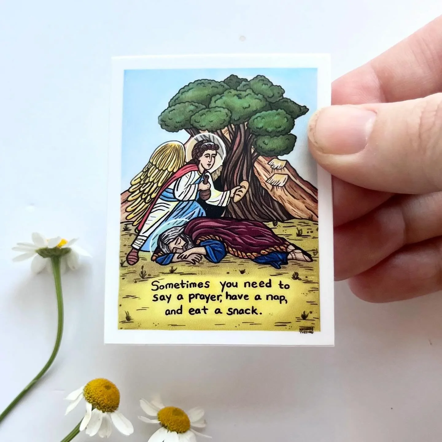 Mid-December vibes, but make it Biblical. 🤌🏽🥴🫠 

👉🏽Swipe through to see the other vinyl stickers from @kathryntussing that we just restocked!