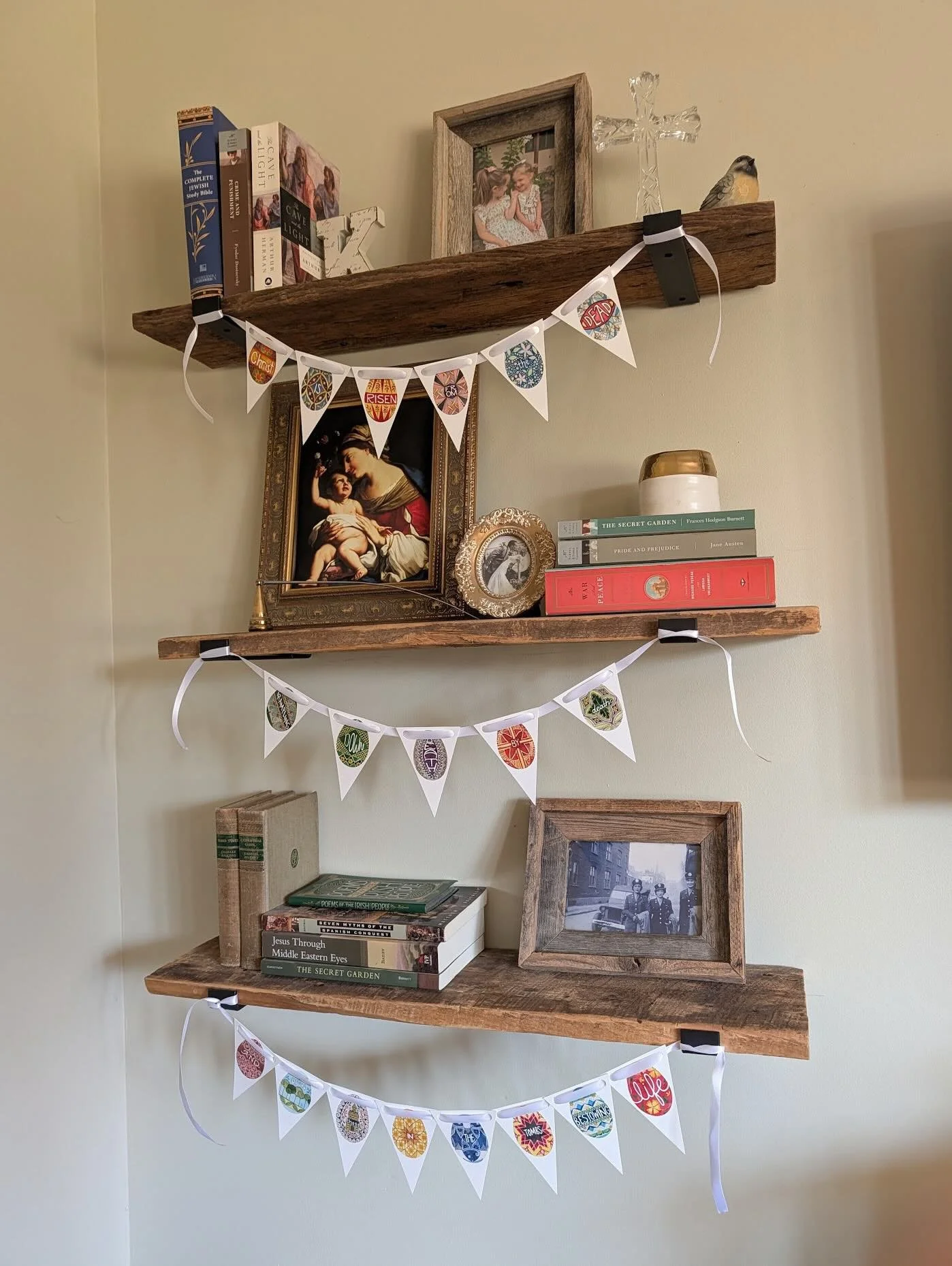 Love these pictures a customer shared with us! 🤩 When you choose to have our art and products in your home, it is the BIGGEST honor, and especially when it comes to celebrating the feasts of the church!