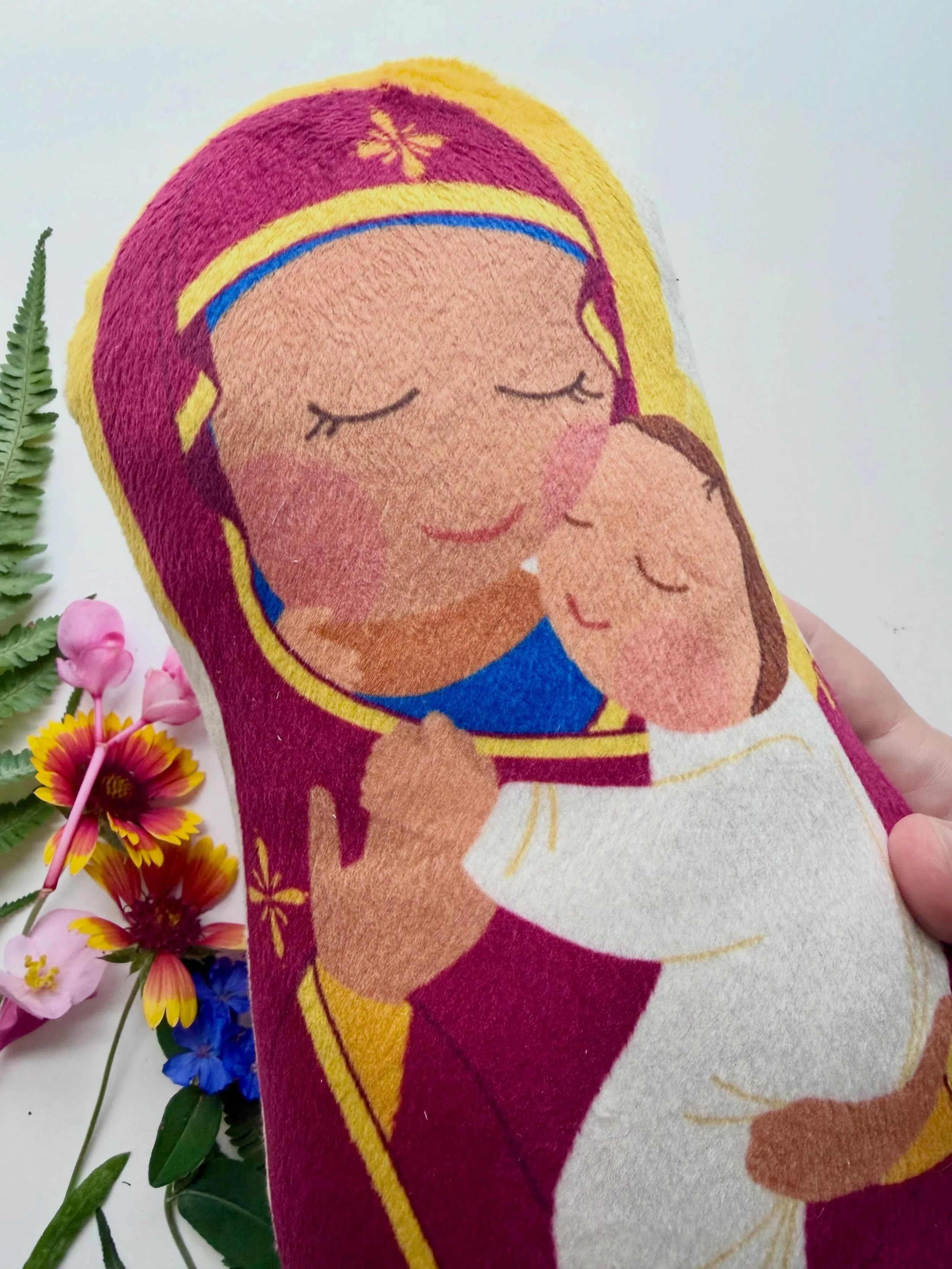 If you&rsquo;ve ever wondered&hellip; Steps of making a Snuggly Saints doll:
1. Think and pray about it until I know who should be the next Snuggly Saint.
2. Read their story and study their icons.
3. Draw the front and back of the doll on my iPad.
4