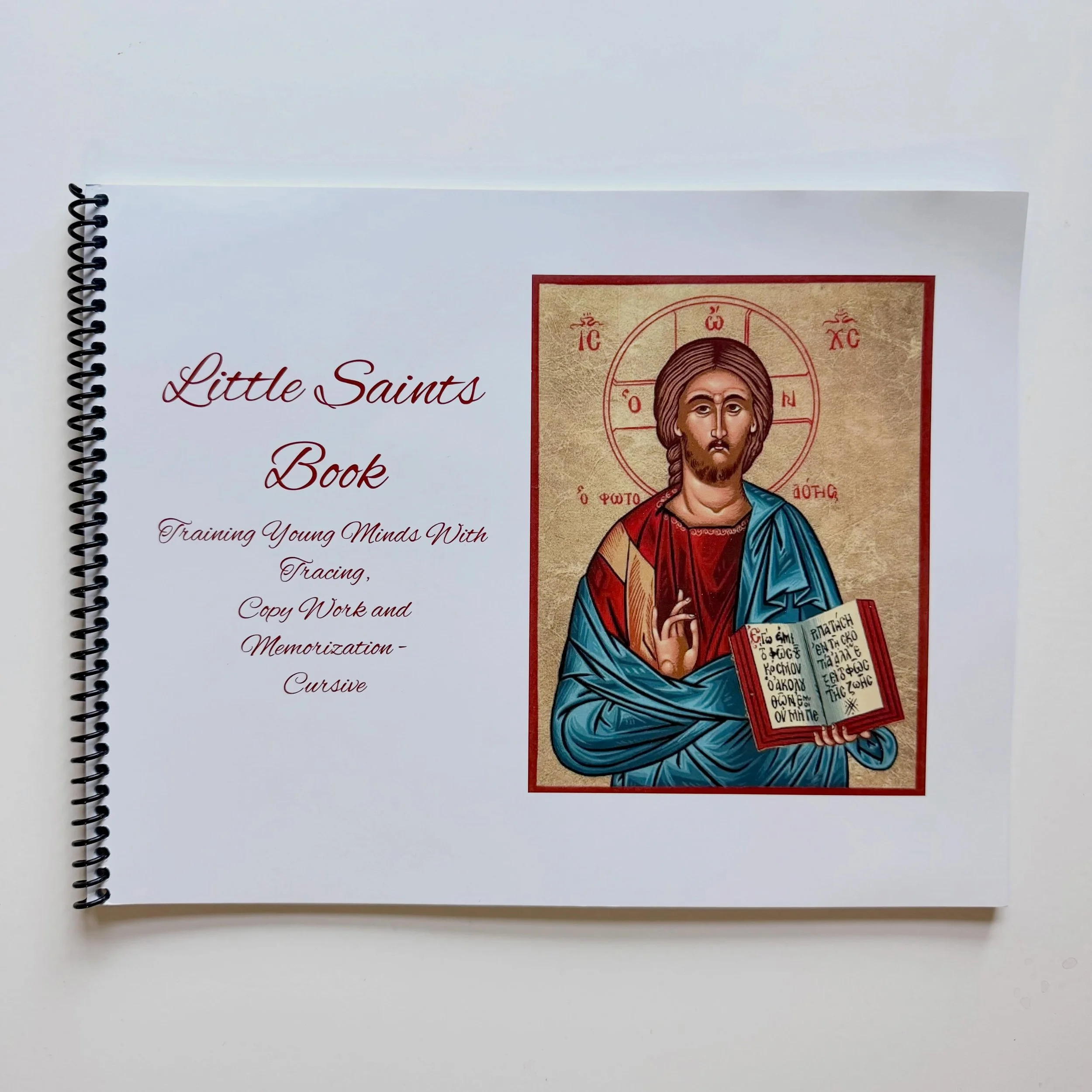 Little Saints Books (copy and memory work) are available in 4 different levels&mdash; early writer, lower elementary, upper elementary and NOW (brand new!!) cursive!! They include the Beatitudes, classic poetry, scripture, and prayers. You can get th