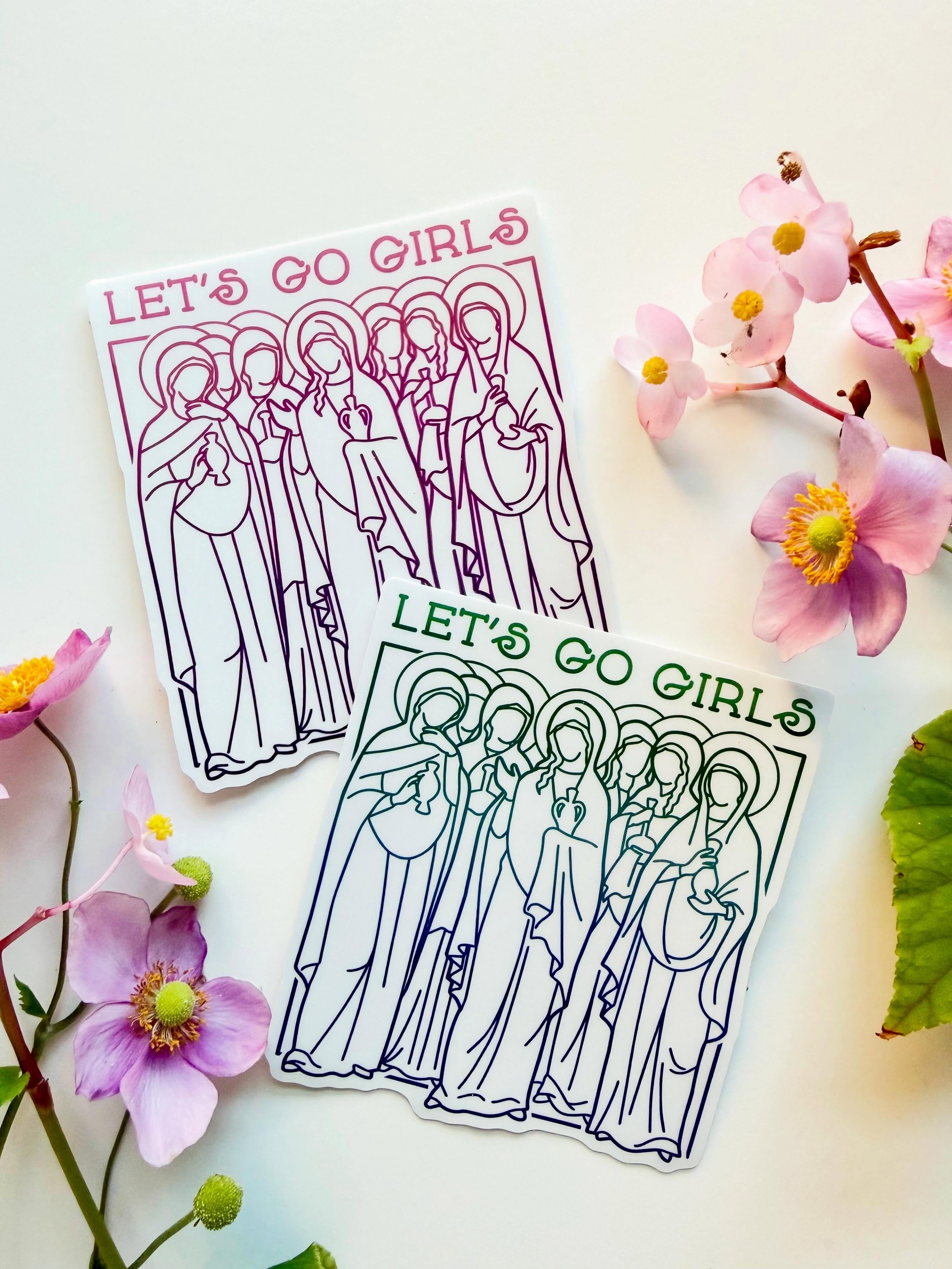 We mentioned earlier that this design came about because we decided to create our dream pieces of apparel. I (Marian) have a shirt that says &ldquo;let&rsquo;s go girls&rdquo; with a woman riding a dragon. What could be better than that? &ldquo;Let&r