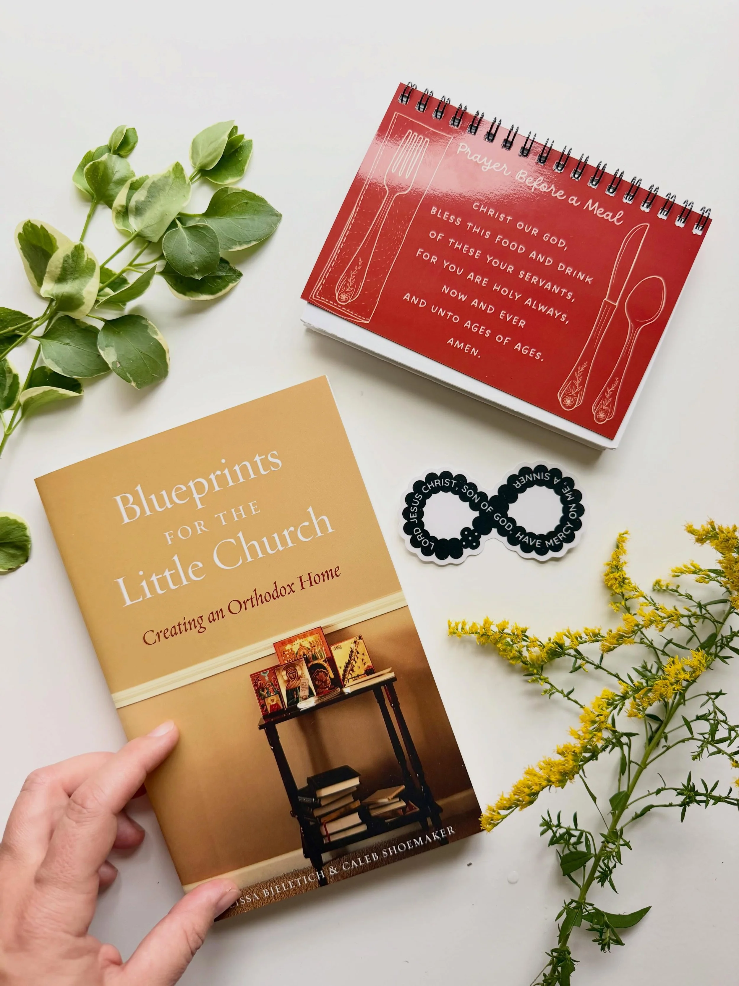 Want to include more of the Orthodox liturgical cycle in your home? This book by @elissabjeletichdavis is a fantastic resource! Caroline recommends it as one of her favorite books, because it has practical tips and is encouraging rather than overwhel