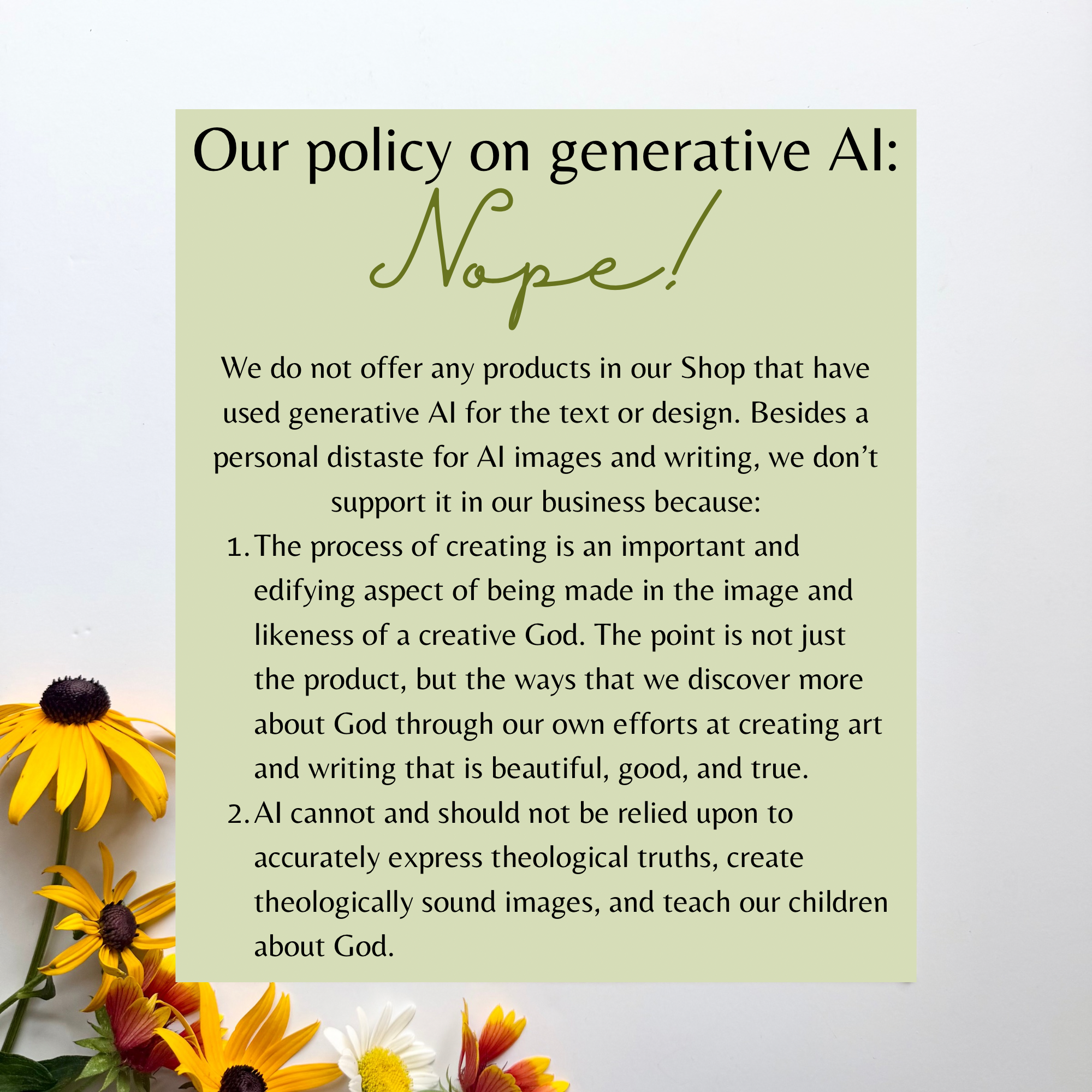 policy on generative AI