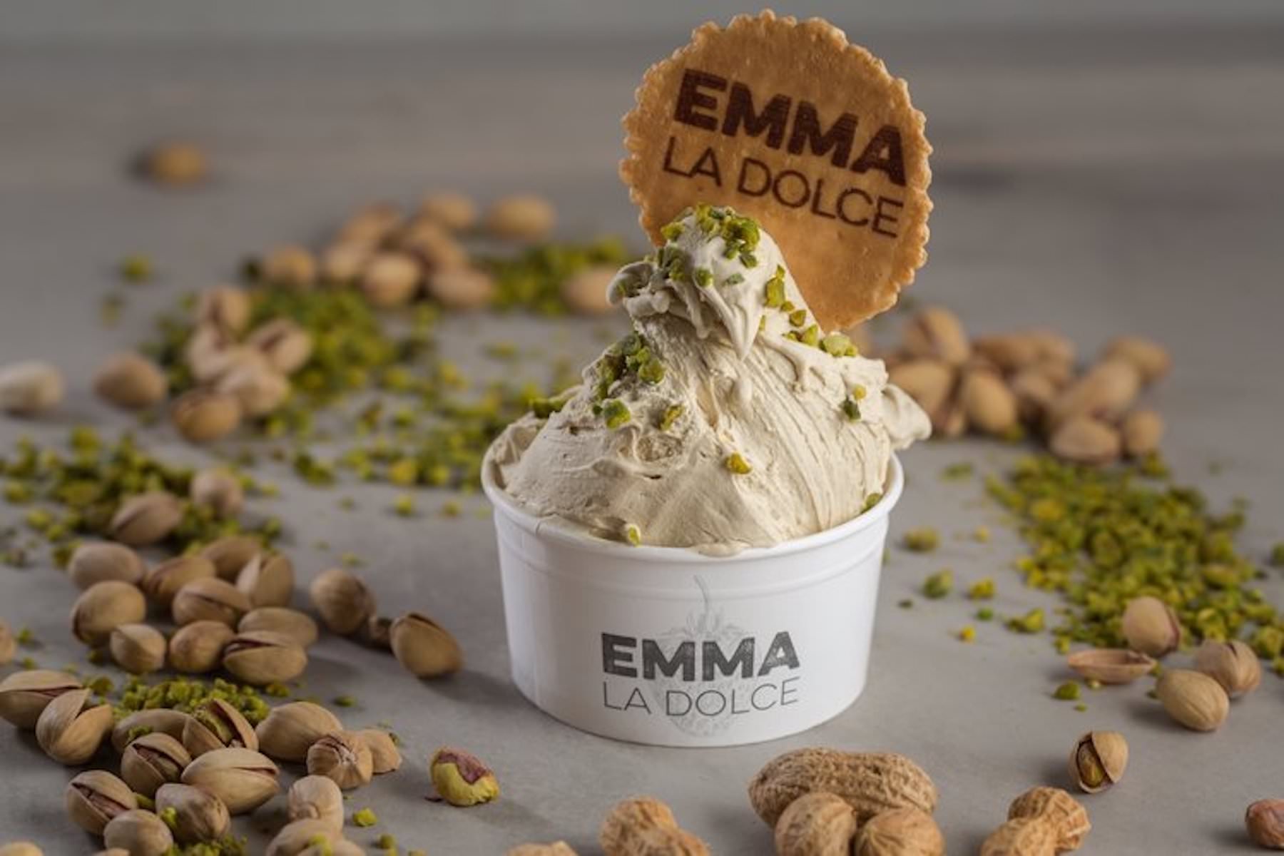 Natural ingredients and a freshly made gelato base for our pistachio ice cream