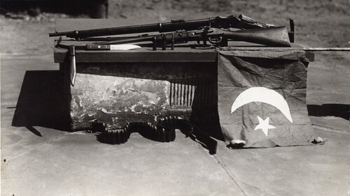 Abdullah and gül’s weapons and homemade ottoman flag, credit: Syndey Living Museums