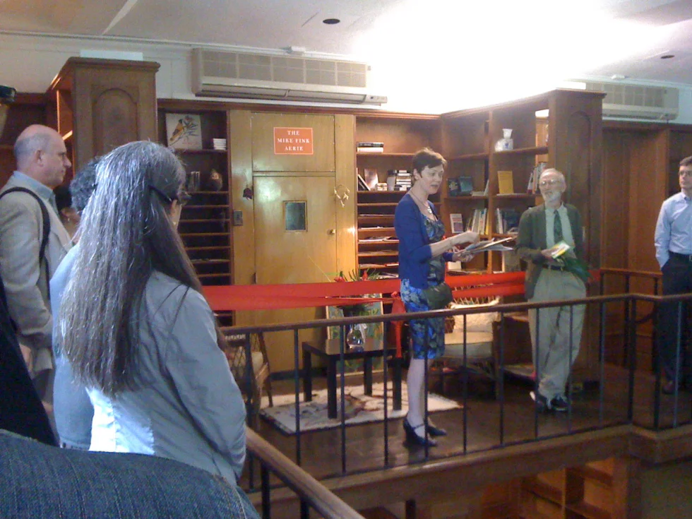 The Mike Fink Aerie ribbon-cutting ceremony, in the Old Library