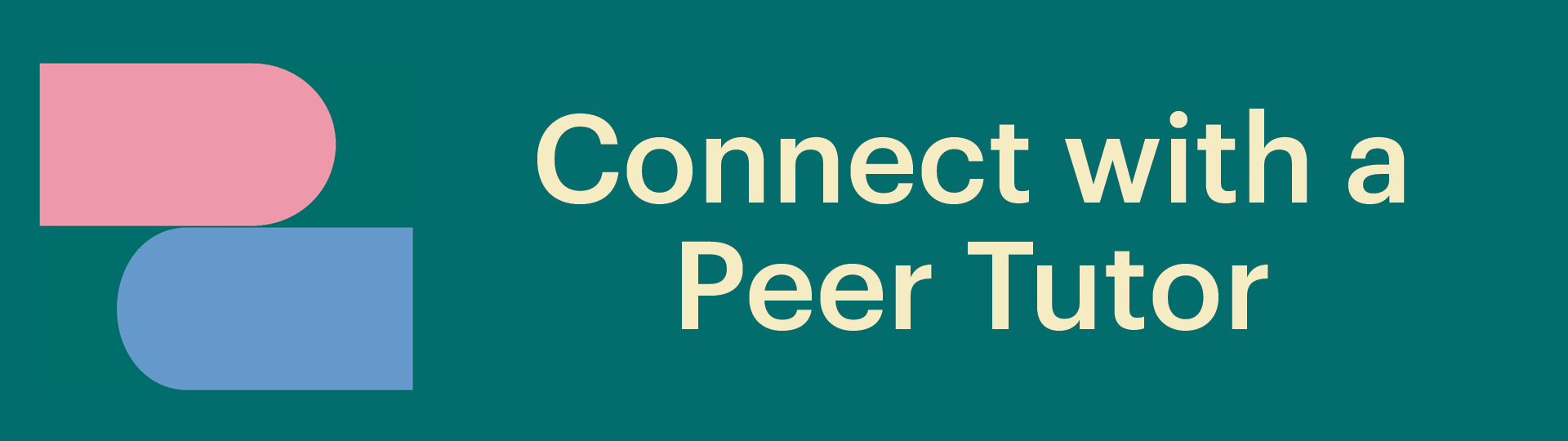 "Connect with a Peer Tutor" link to appointment booking