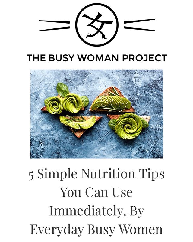 Thanks to @thebusywomanproject for this little article feature alongside all these other lovely ladies - 5 Simple Nutrition Tips You Can Use Immediately, by Everyday Busy Women 👏👏
~
Here&rsquo;s my quick tip:
&ldquo;If there is one simple philosoph