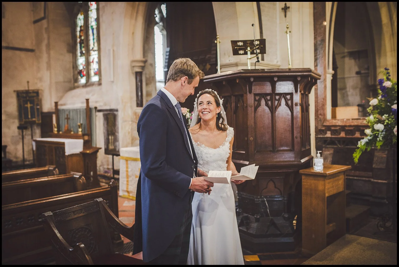 Fergus and Charley's Church Wedding, Yealmpton, Devon