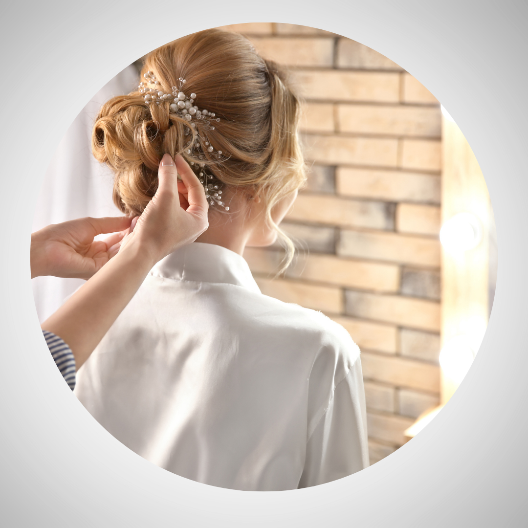 Bridal hairstyle trial service at salon cti