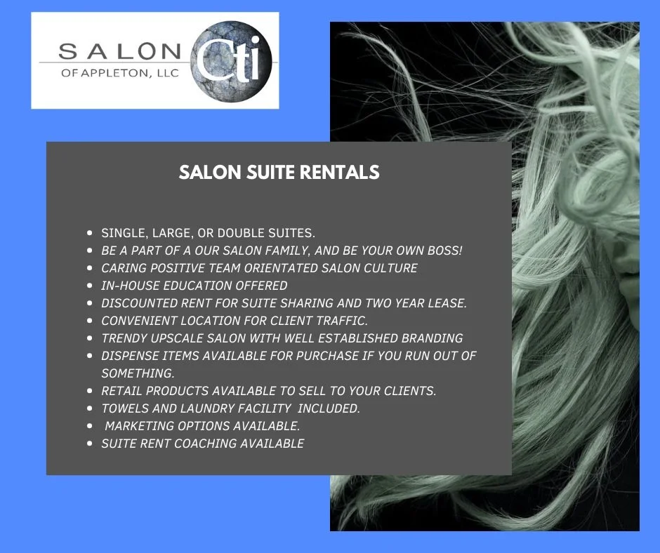 Private Salon Suite Rentals. — Salon CTI of Appleton LLC Appleton